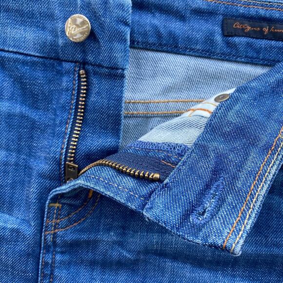 New Citizens of Humanity Women's Dark Wash Jean Micro Denim Mini Skirt Size 28 - Picture 6 of 12